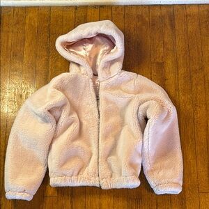 Jou Jou fluffy soft Pink Satin Jacket